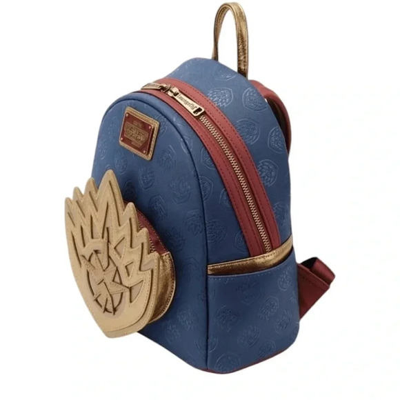 LOUNGEFLY GUARDIANS OF THE GALAXY VOL. 3 RAVAGER BADGE MINI BACKPACK NWT - Picture 4 of 7